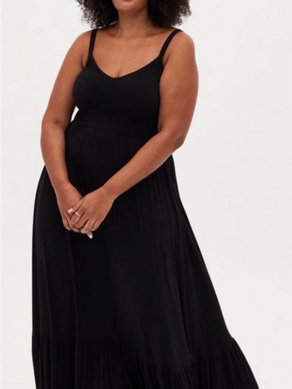 Black Sleeveless Maxi Dress with Pockets torrid sz 2 - Picture 2 of 7